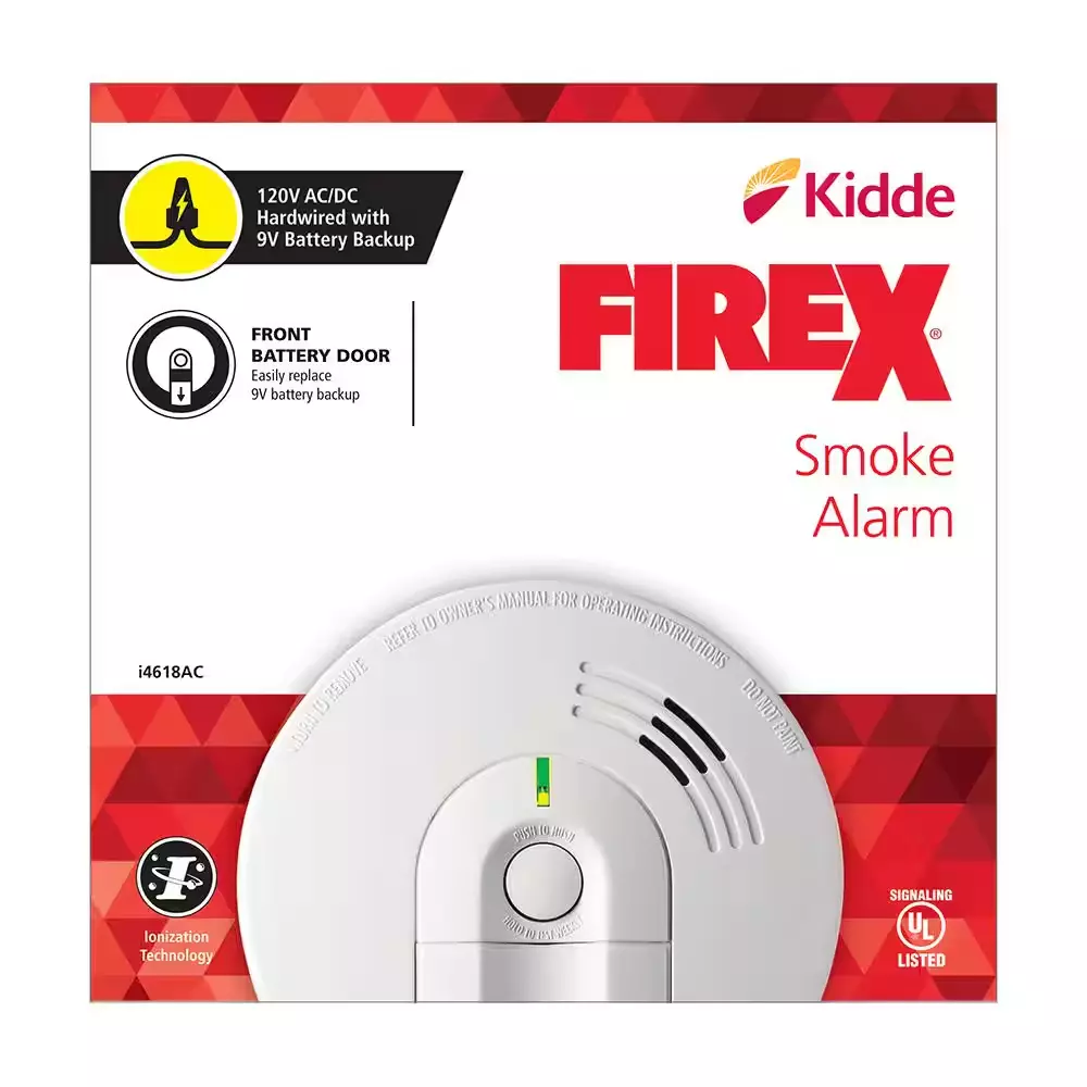 2025 Kidde i4618 4-Pack Hardwired Smoke Alarm with Ionization Sensor, 120V AC, 9V Battery Backup