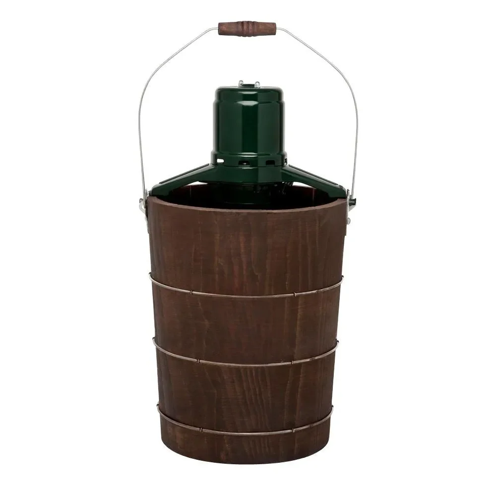 6 Qt. Green and Brown Electric Ice Cream Maker