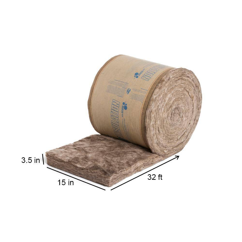 Knauf Insulation R-13 EcoRoll Kraft Faced Fiberglass Insulation Roll 3-12 in. x 15 in. x 32 ft.