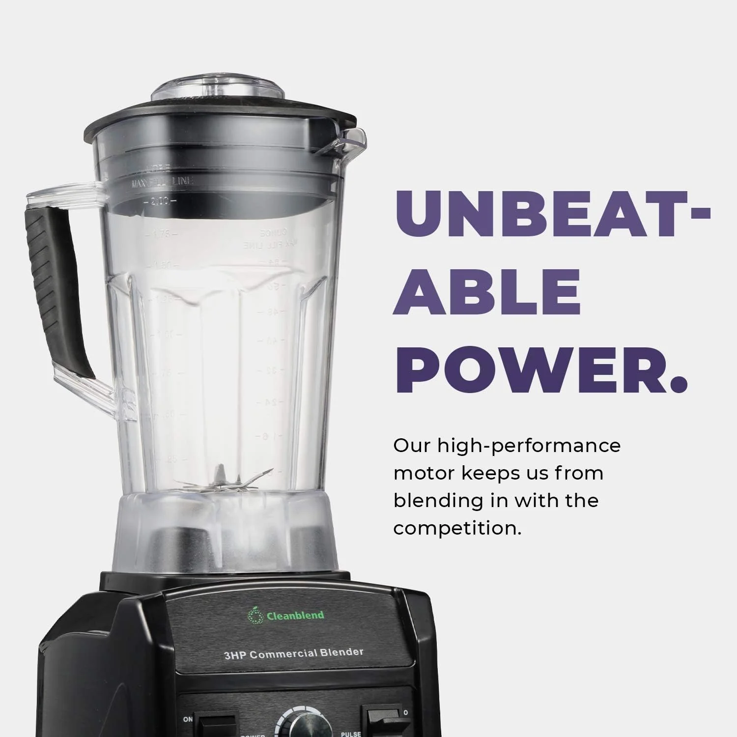 Commercial Blender Countertop Blender with Stainless Steel Blades