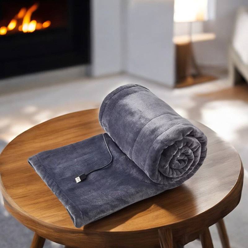 Portable Electric Heated Blanket with Adjustable Warmth Settings - 39