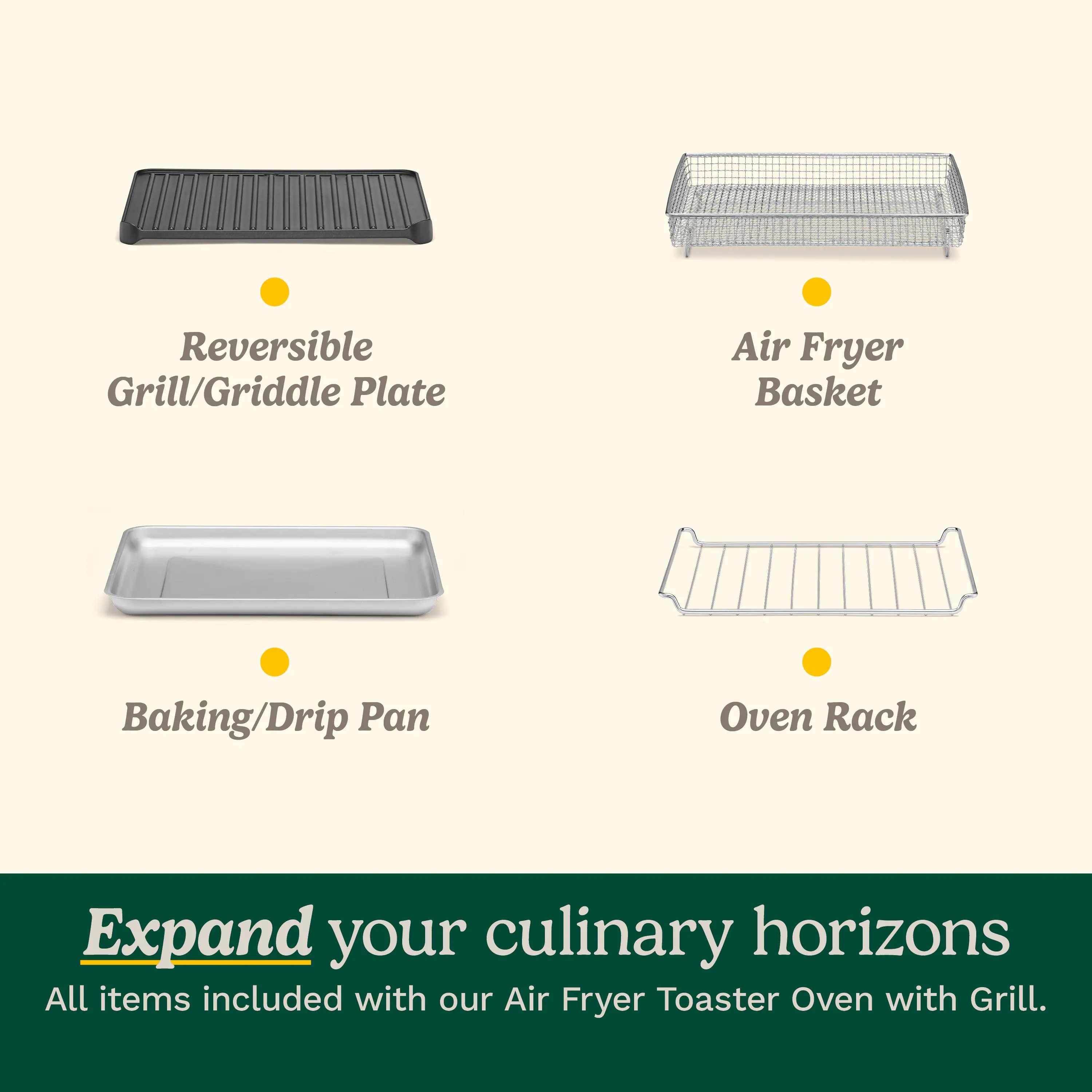 Cuisinart – 0.6 Cu. Ft. Air Fryer Toaster Oven with Grill – Stainless Steel