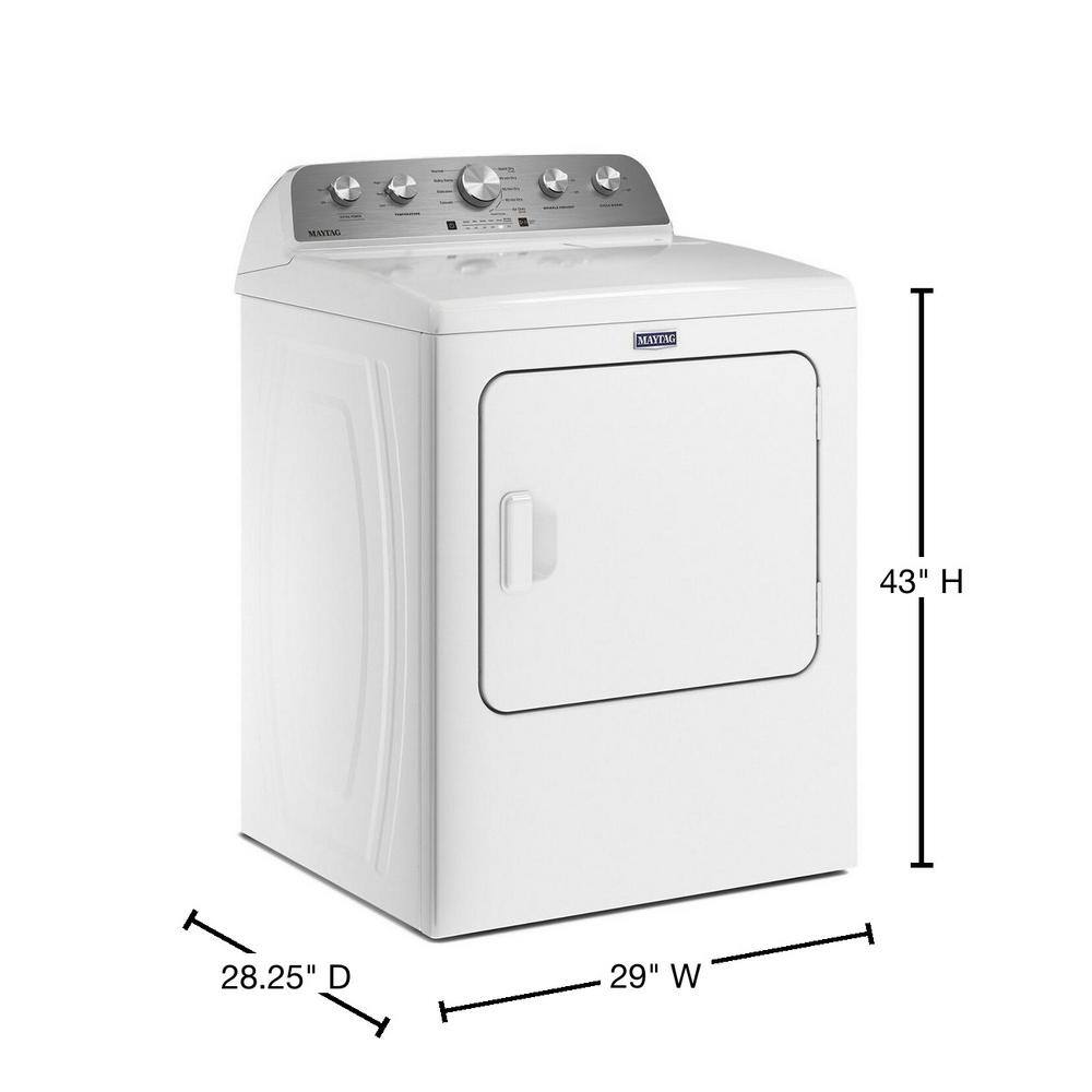 2025 Maytag 7.0 cu. ft. Vented Gas Dryer in White MGD4500MW