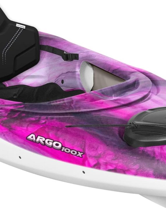 2025 Pelican Argo 100X EXO – Premium Sit-in Recreational Kayak – Exo Cooler Bag Included – 10 ft – Stardust