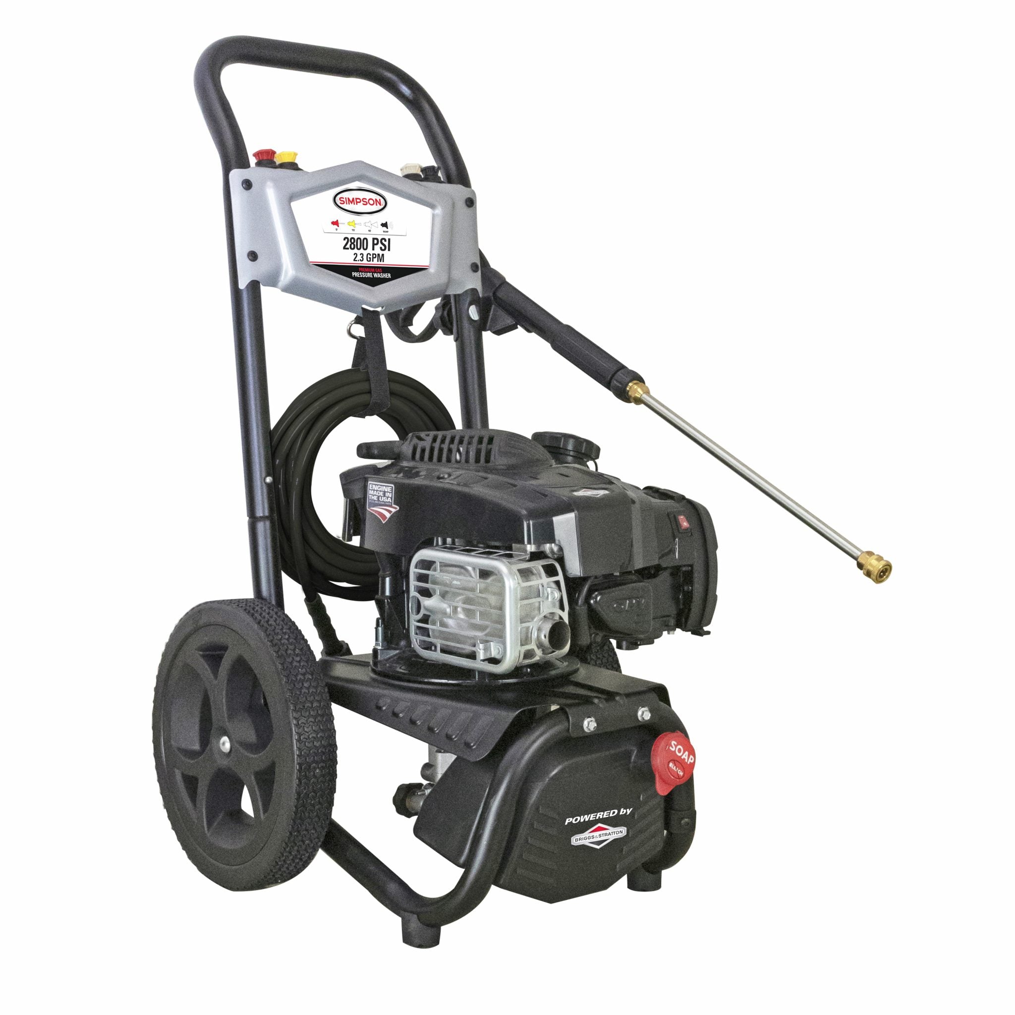 2800 PSI at 2.3 GPM Briggs and Stratton Axial Cam Pump Cold Water Premium Residential Gas Pressure Washer *Factory Serviced*