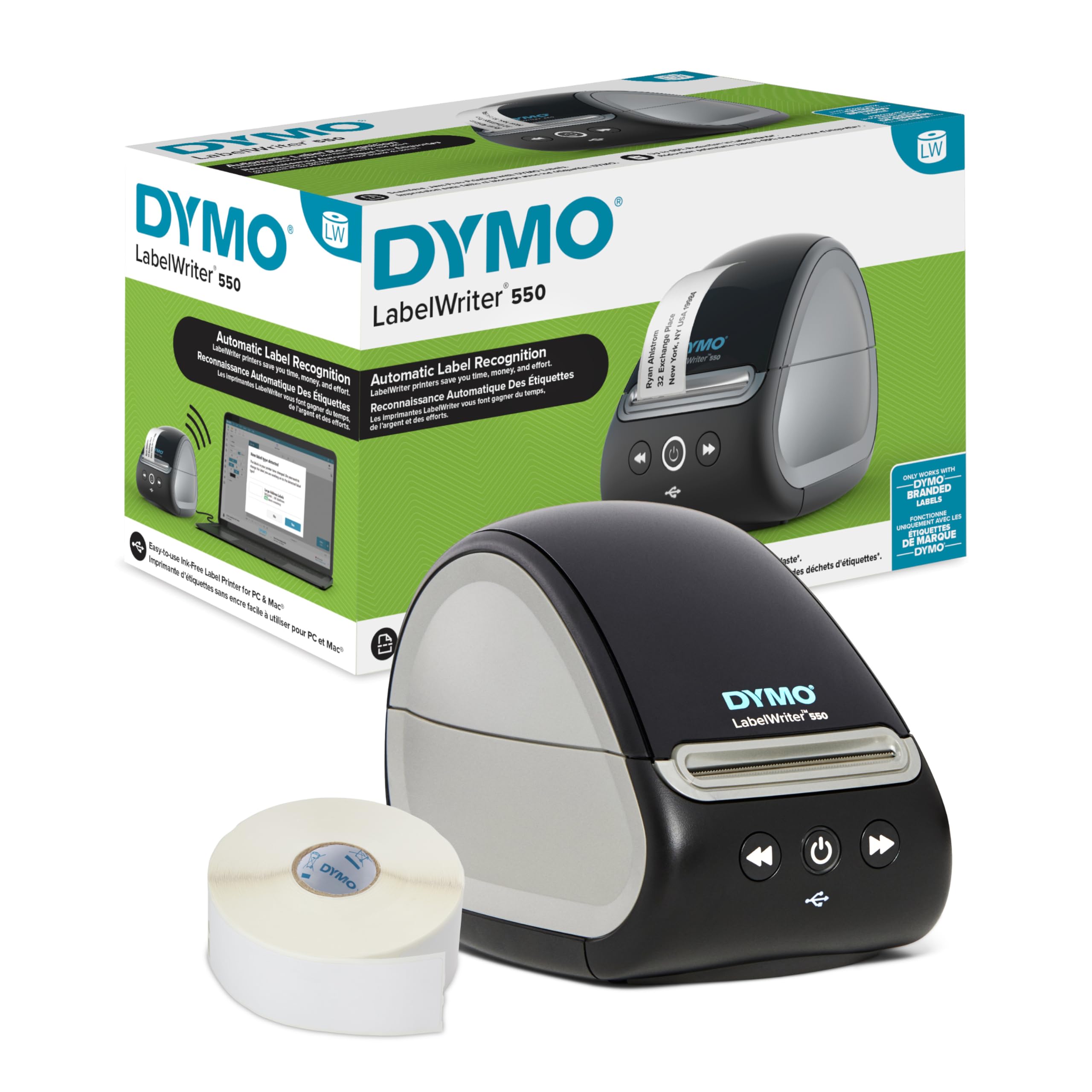DYMO LabelWriter 550 Series Label Printer with Dymo-Branded Label