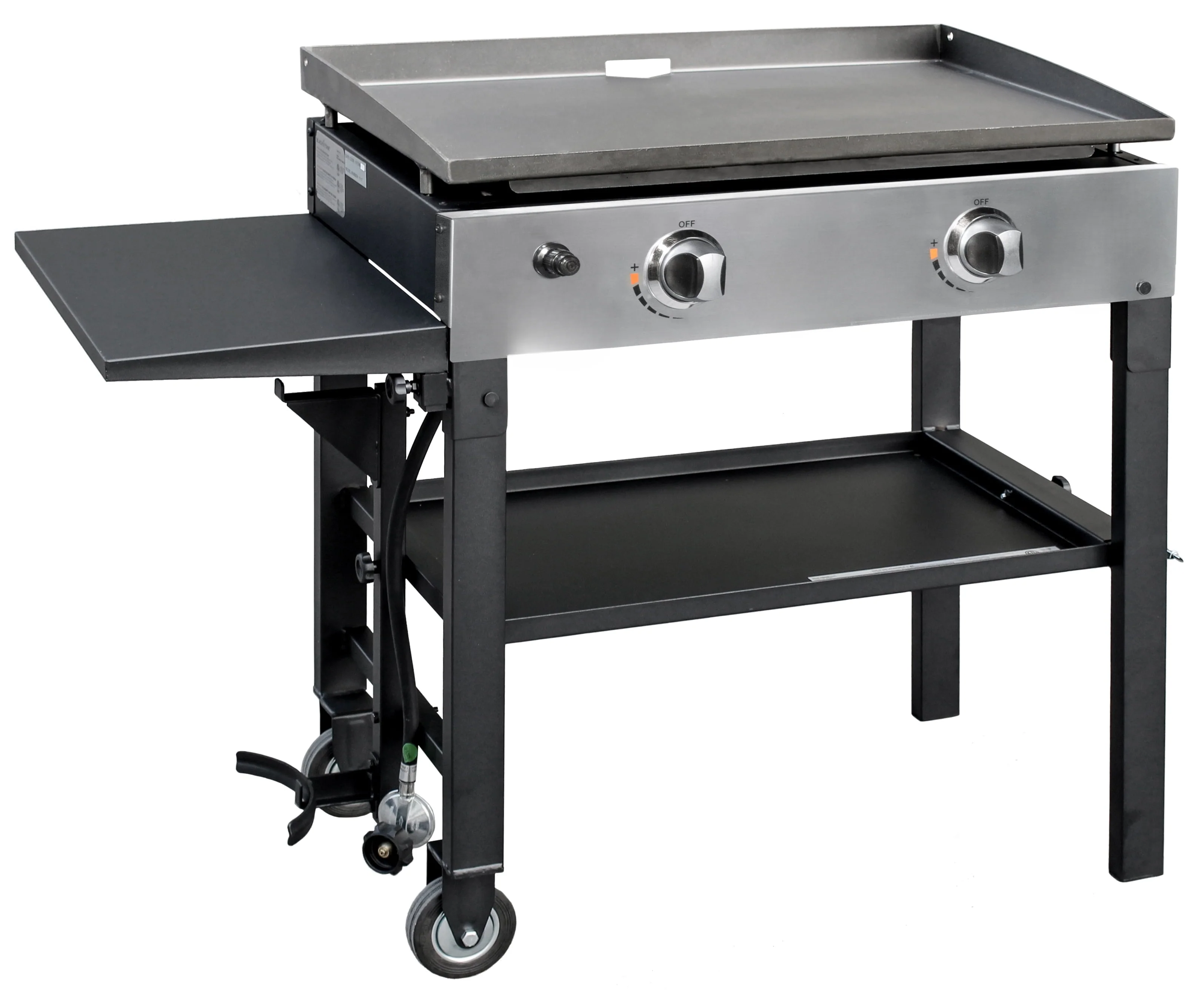 2-Burner 28quot; Griddle Cooking Station with Stainless Steel