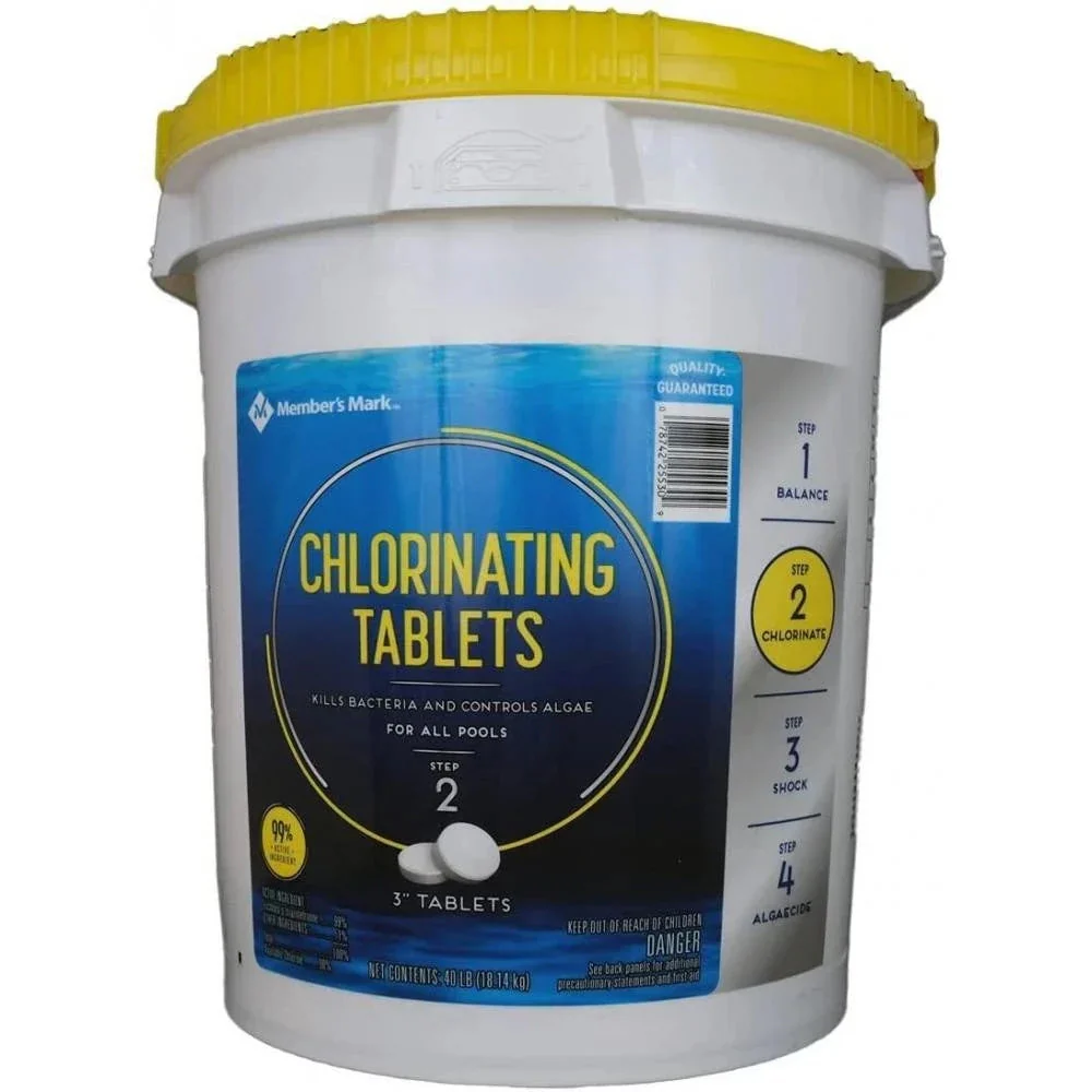 2025 Members Mark Chlorinating Tablets 40LB 3′′ Tablets