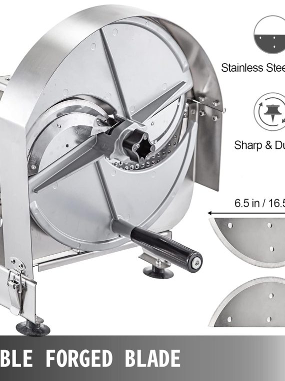 2025 Stainless Steel Commercial Vegetable Slicer, Adjustable 0.2-12mm Thickness, Manual Multifunctional Slicer for Fruits & Vegetables