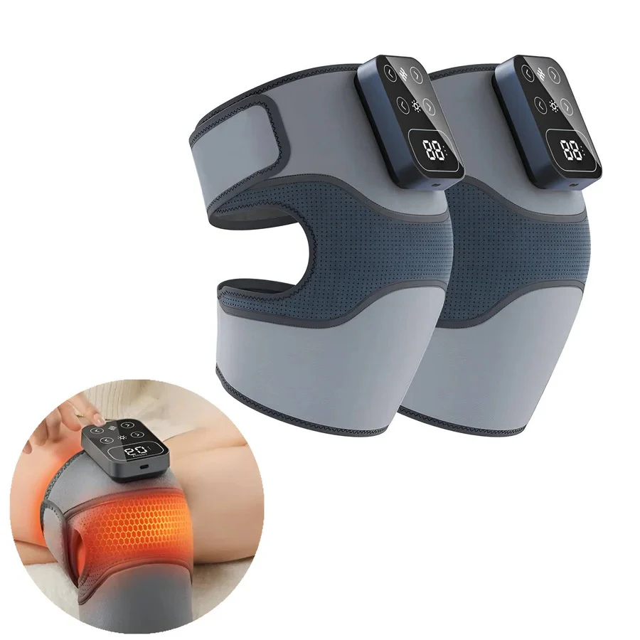 Cordless Knee Massager with Heat Vibration for Pain Relief
