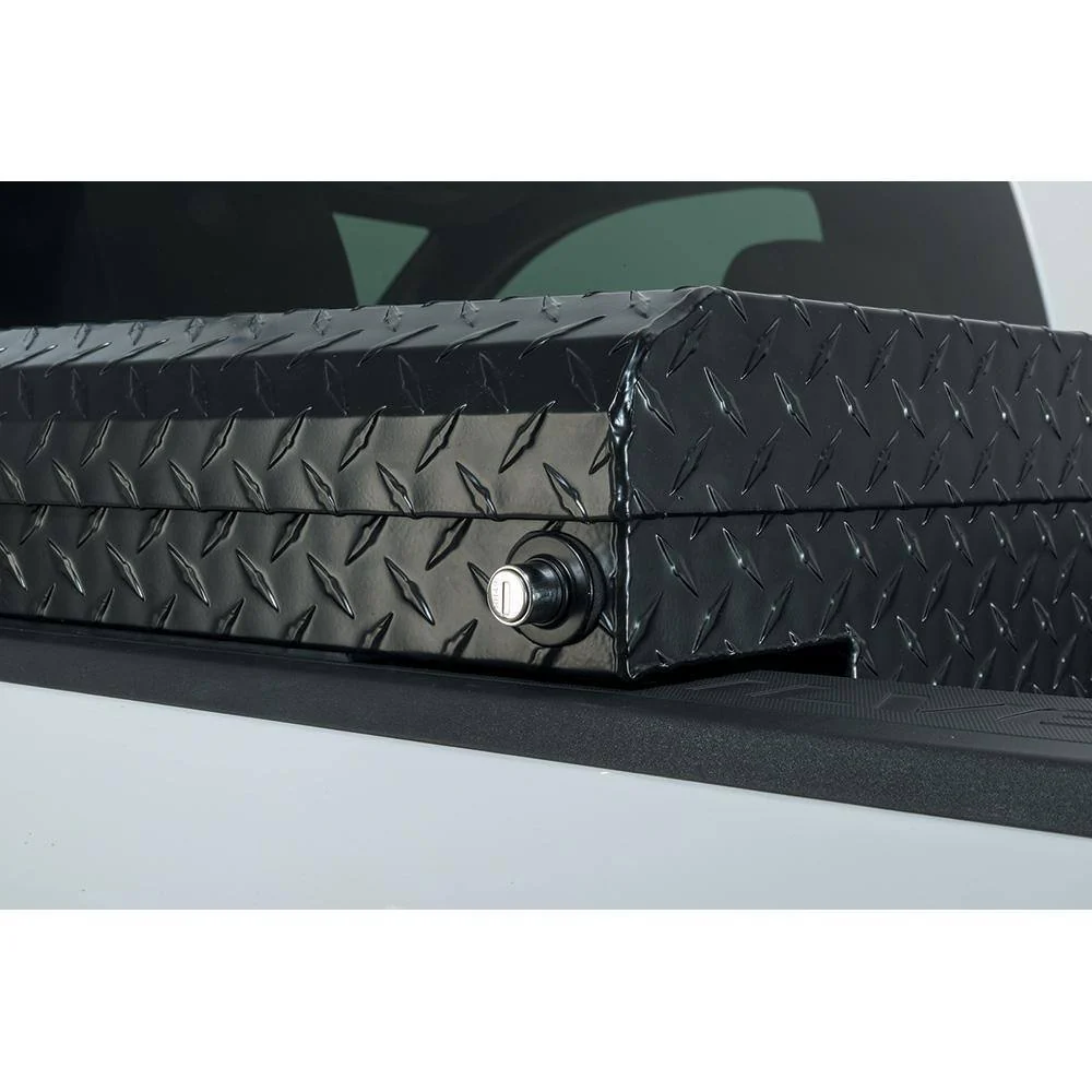 61.86 Matte Black Aluminum Low Profile Truck Tool Box for Mid-Size Trucks