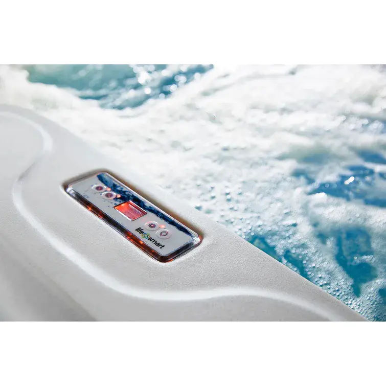 Lifesmart Spas LS700DX 230 Volt 7-Person 90-Jet Square Hot Tub with Ozonato