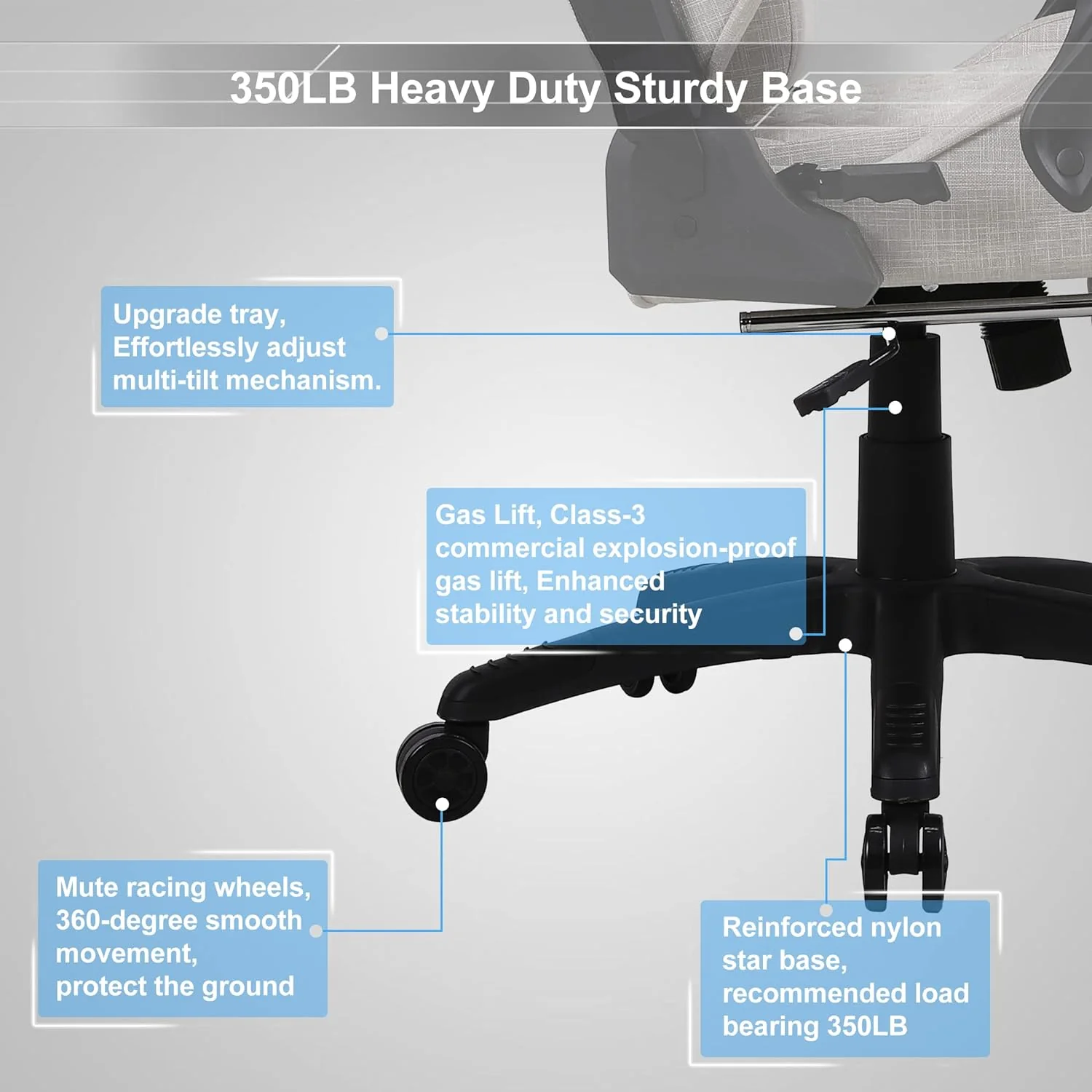 2025 Classic PU Leather Large and Tall Ergonomic Computer Chair