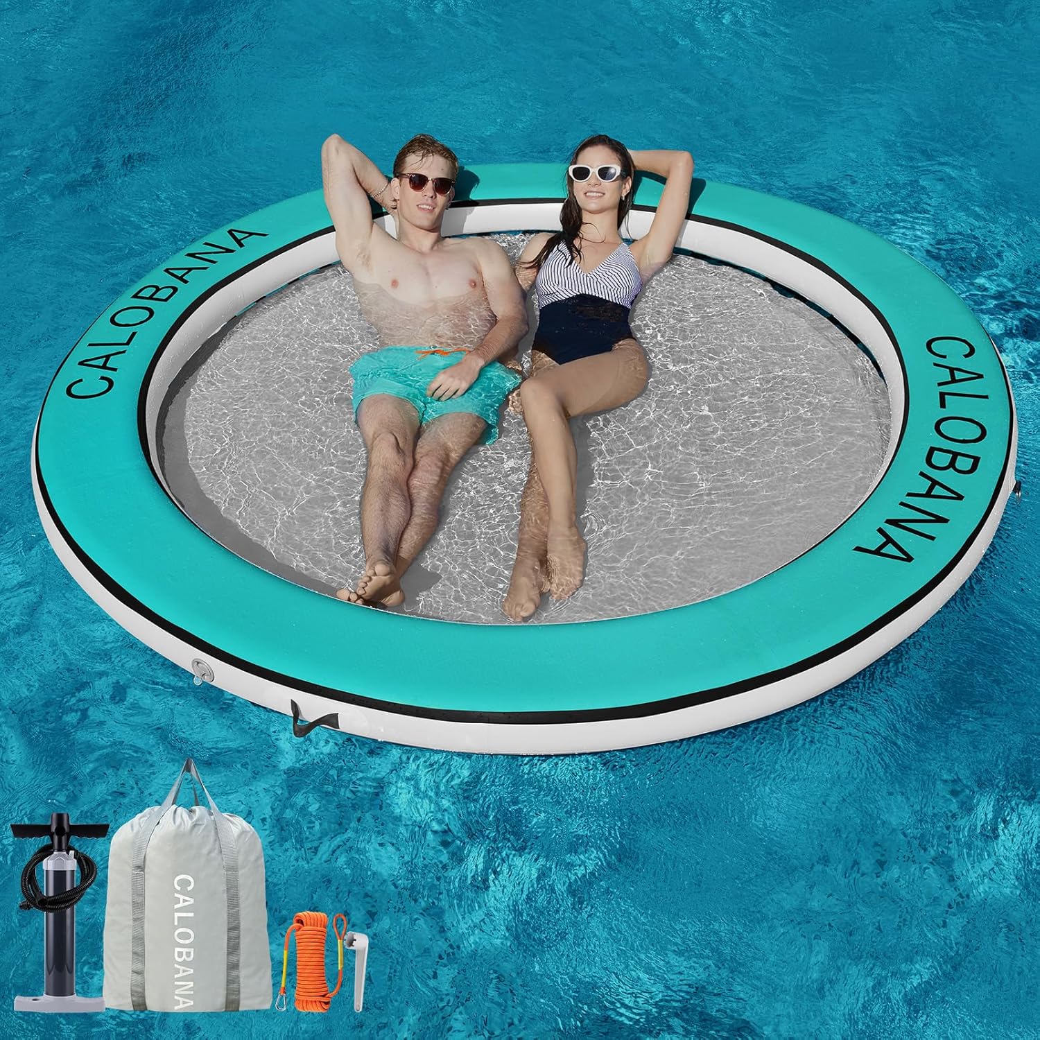 Round Floating Ring Hammock - Heavy Duty Inflatable Raft