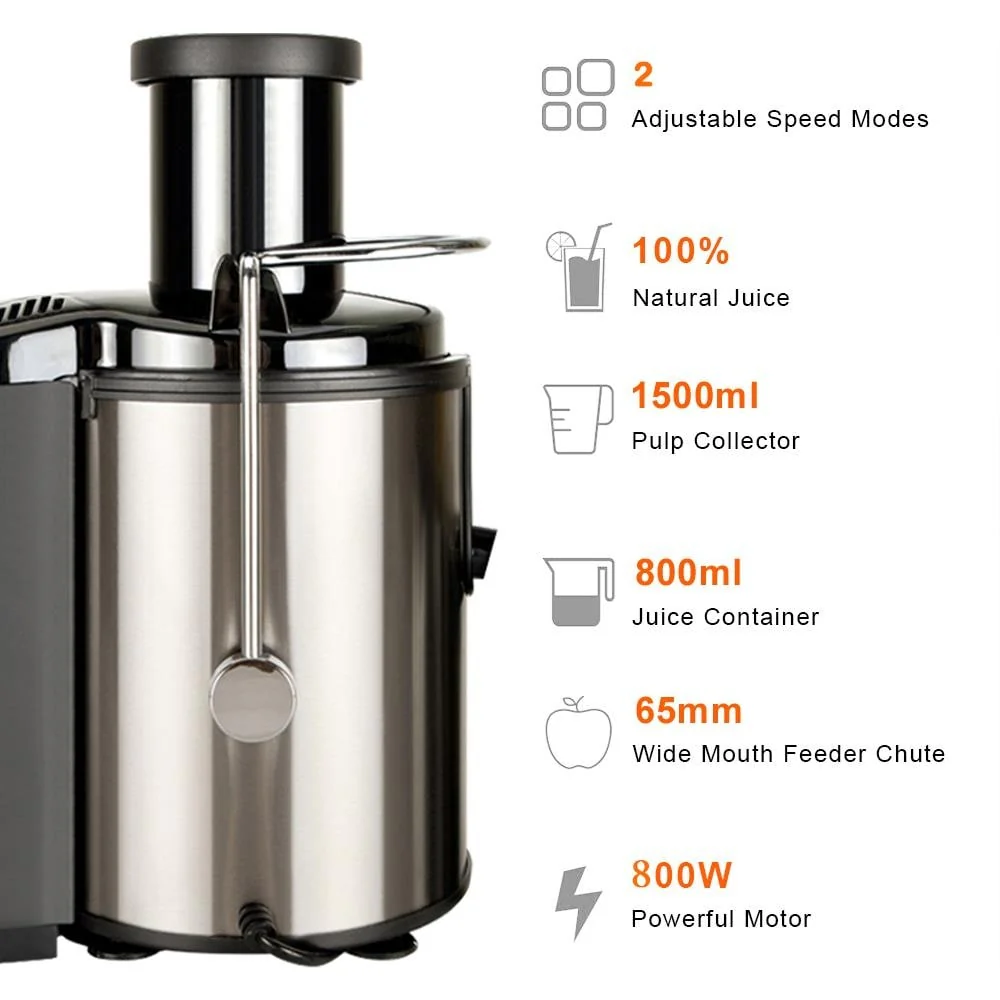 800W Multi-function Electric Juicer Black