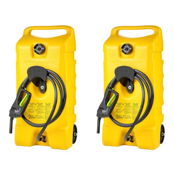 14 Gal Diesel Fuel Tank Container Pump, 2 Pack, Yellow