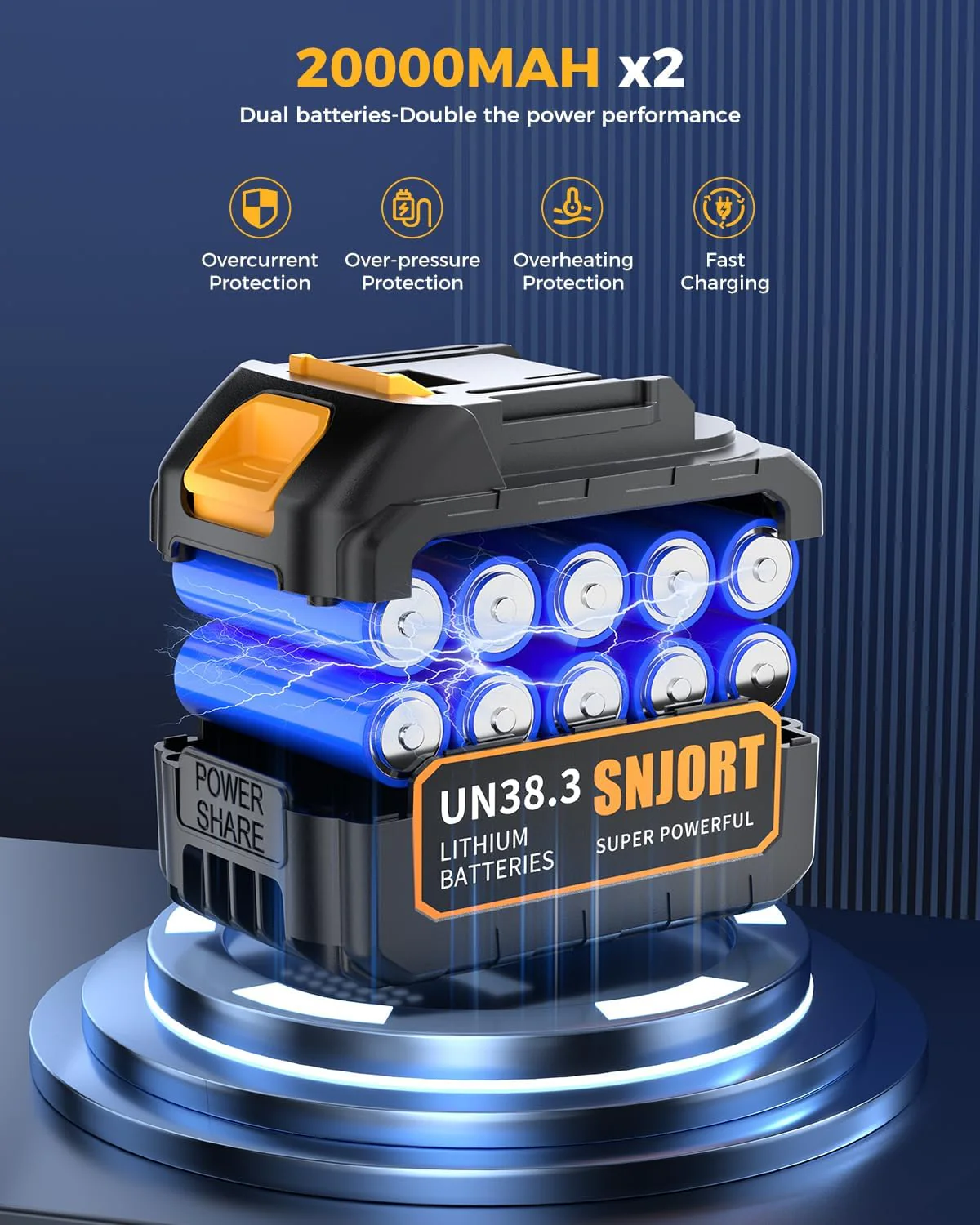 Leaf Blower Cordless with Battery and Charger, 500,000 RPM, Extended Nozzle, Lightweight Handheld Design, Turbo Jet Blower for Patio Cleaning