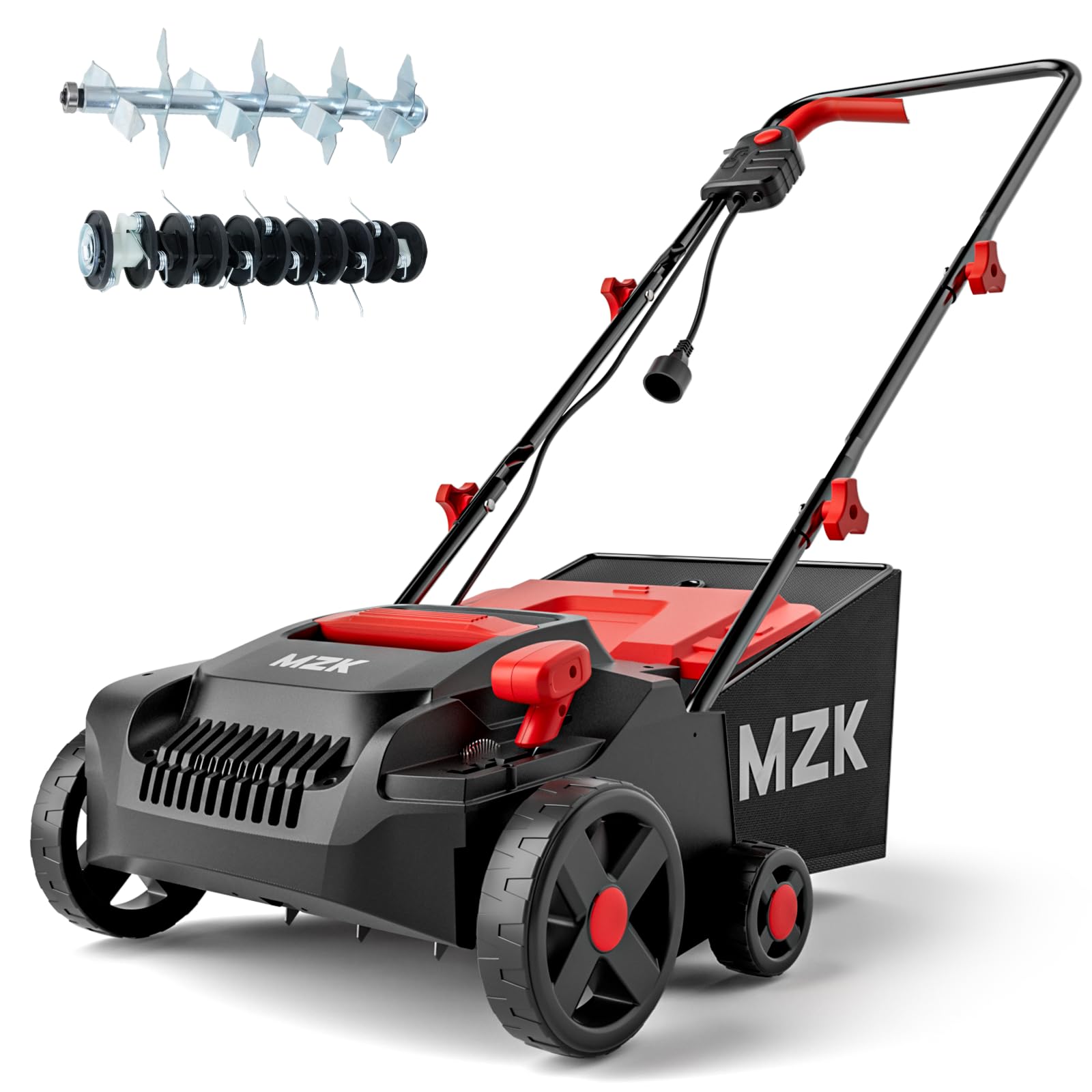 MZK 13-inch 13-Amp 2-in-1 Electric Dethatcher and Scarifier