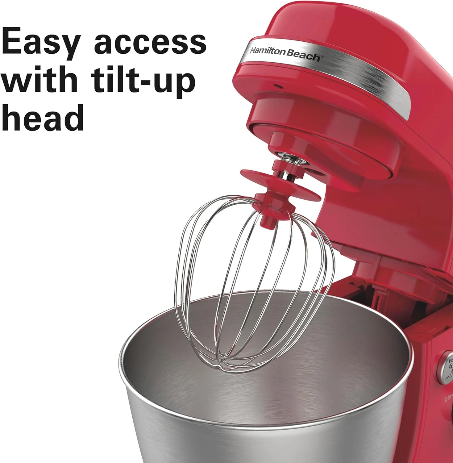 Hamilton Beach Electric Stand Mixer, 4 Quarts, Dough Hook, Flat Beater Attachments, Splash Guard 7 Speeds with Whisk, Black