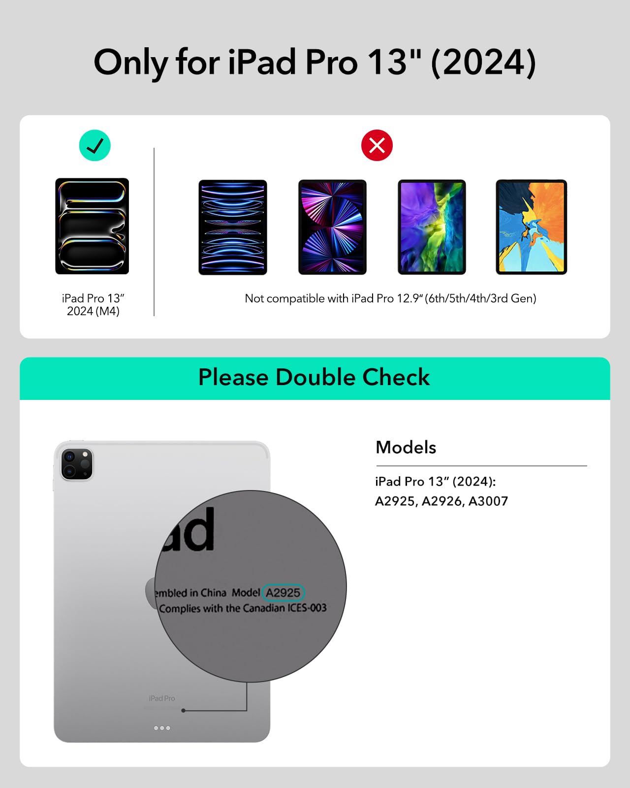 ESR iPad Pro 13 Inch Case with Keyboard (M4, 2024)