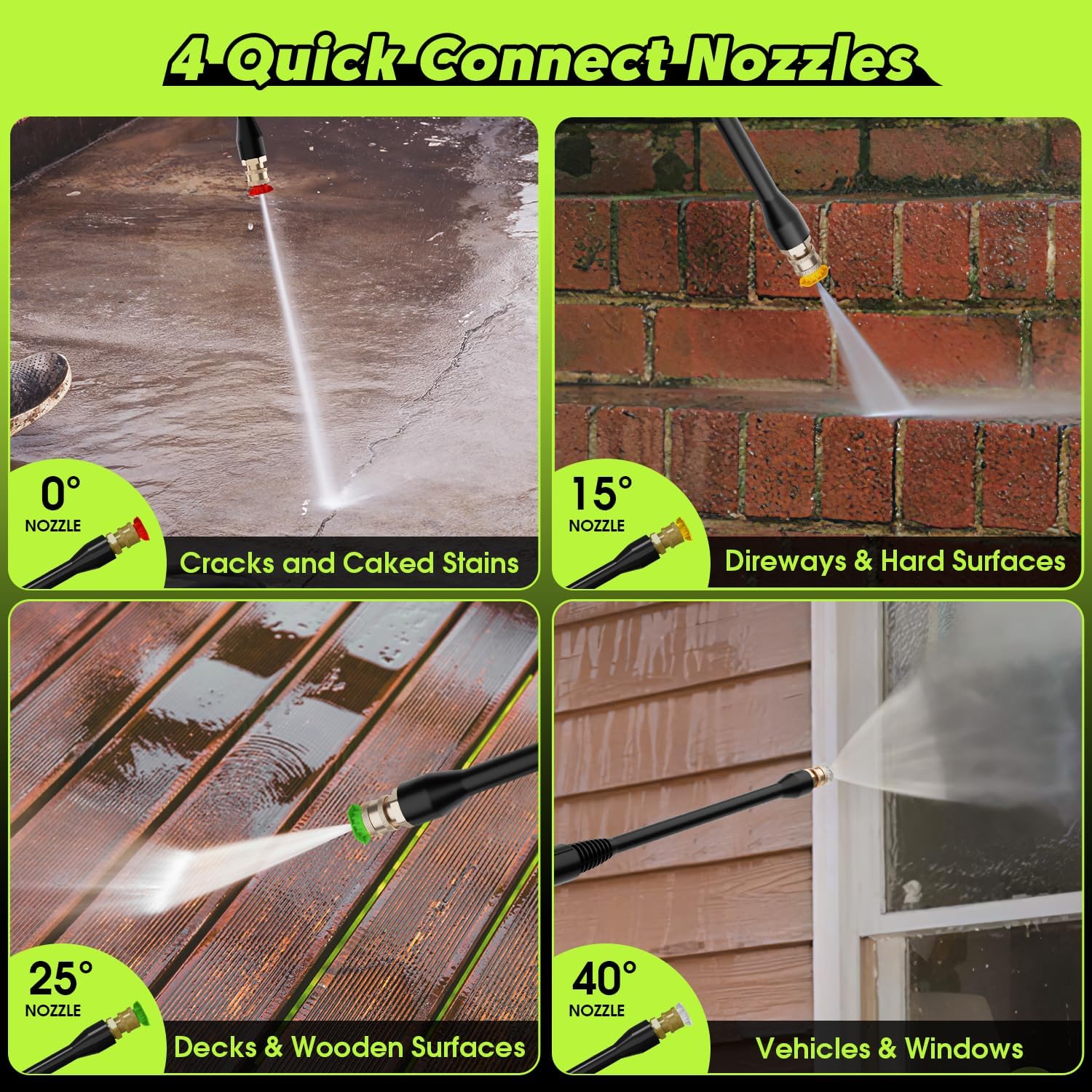 Electric Pressure Washer 3800PSI 24GPM with Foam Cannon