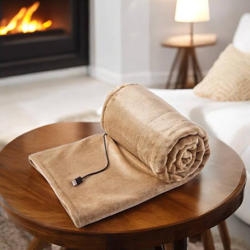 Portable Electric Heated Blanket with Adjustable Warmth Settings - 39