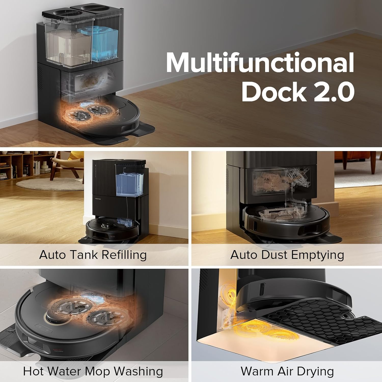 Qrevo Pro Robot Vacuum and Mop with FlexiArm Design Edge Mopping, Dynamic Hot Water Mop Washing and Auto Mop Drying, Intelligent Dirt Detection, 7,000 Pa Suction, Ideal for Carpets