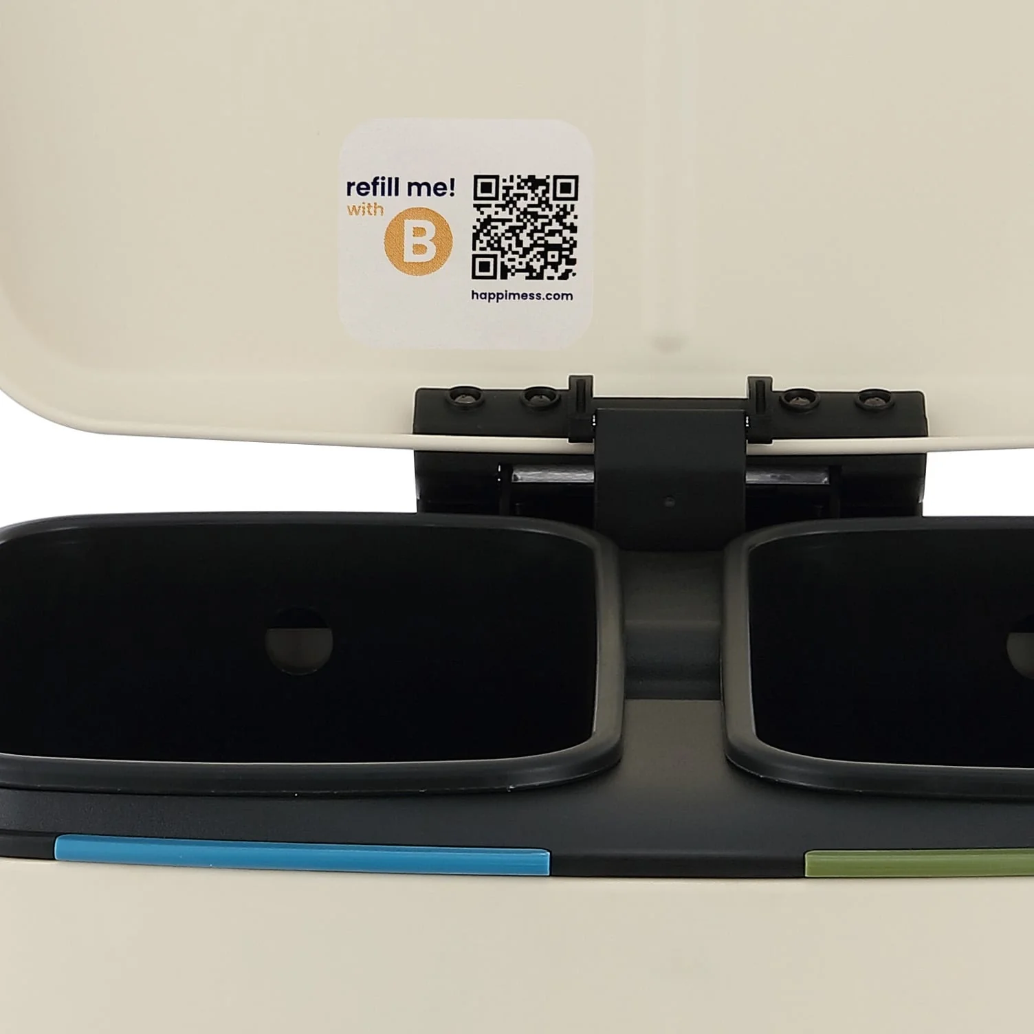 happimess 10.6-Gallon Double Bucket Trash Can with Soft Close Lid