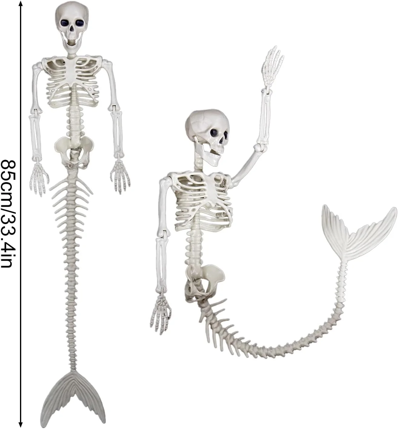 2025 Ghost Skull Mermaid Plastic Bones