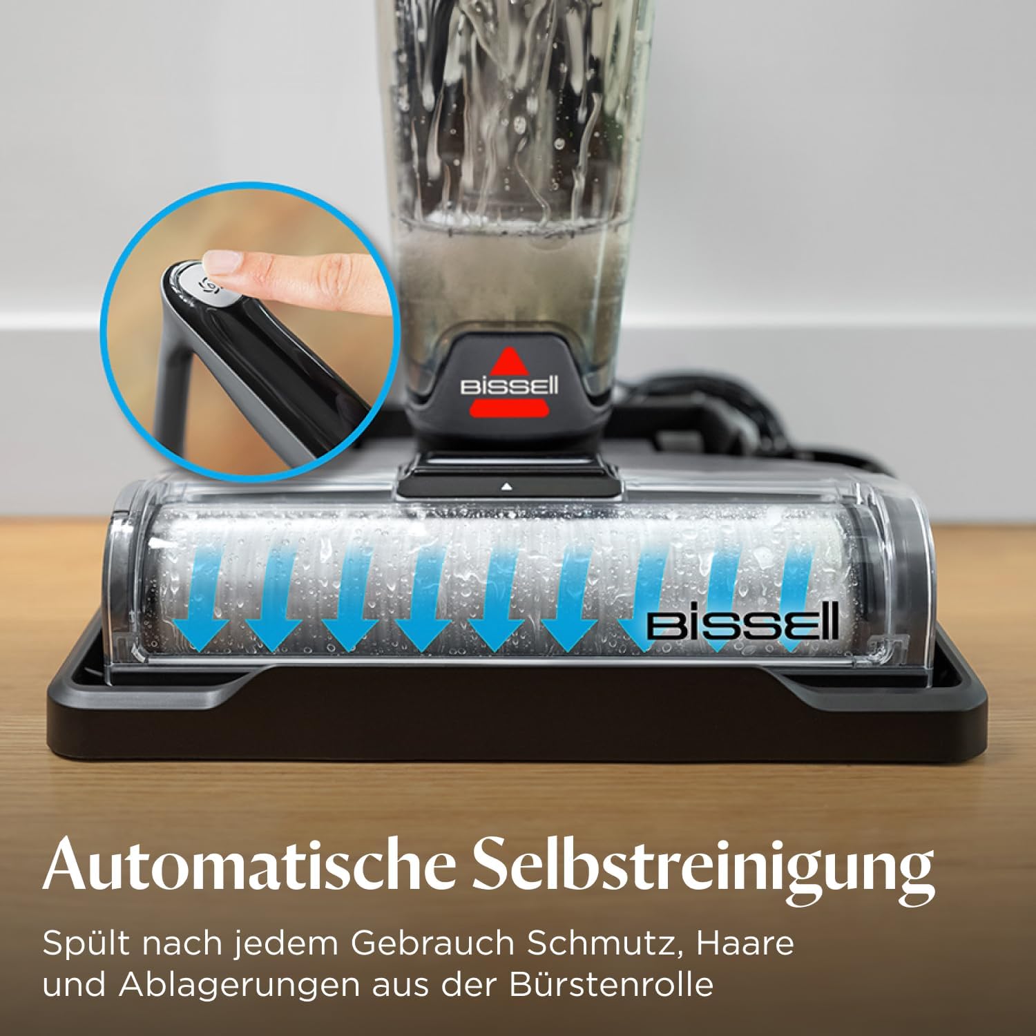 BISSELL CrossWave OmniForce, Kabelloser Nass Trockensauger, Saugen & Wischen in Einem oder nur Saugen Modus, Nasssauger mit Hoher Leistung, Waschsauger, Saugwisher, 240m Mehrflchenreinigung, 3912N