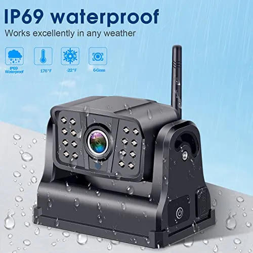 Wireless Backup Camera Magnetic WiFi: Rechargeable Truck Trailer Hitch Rear View Camera HD 1080P Car RV Camper