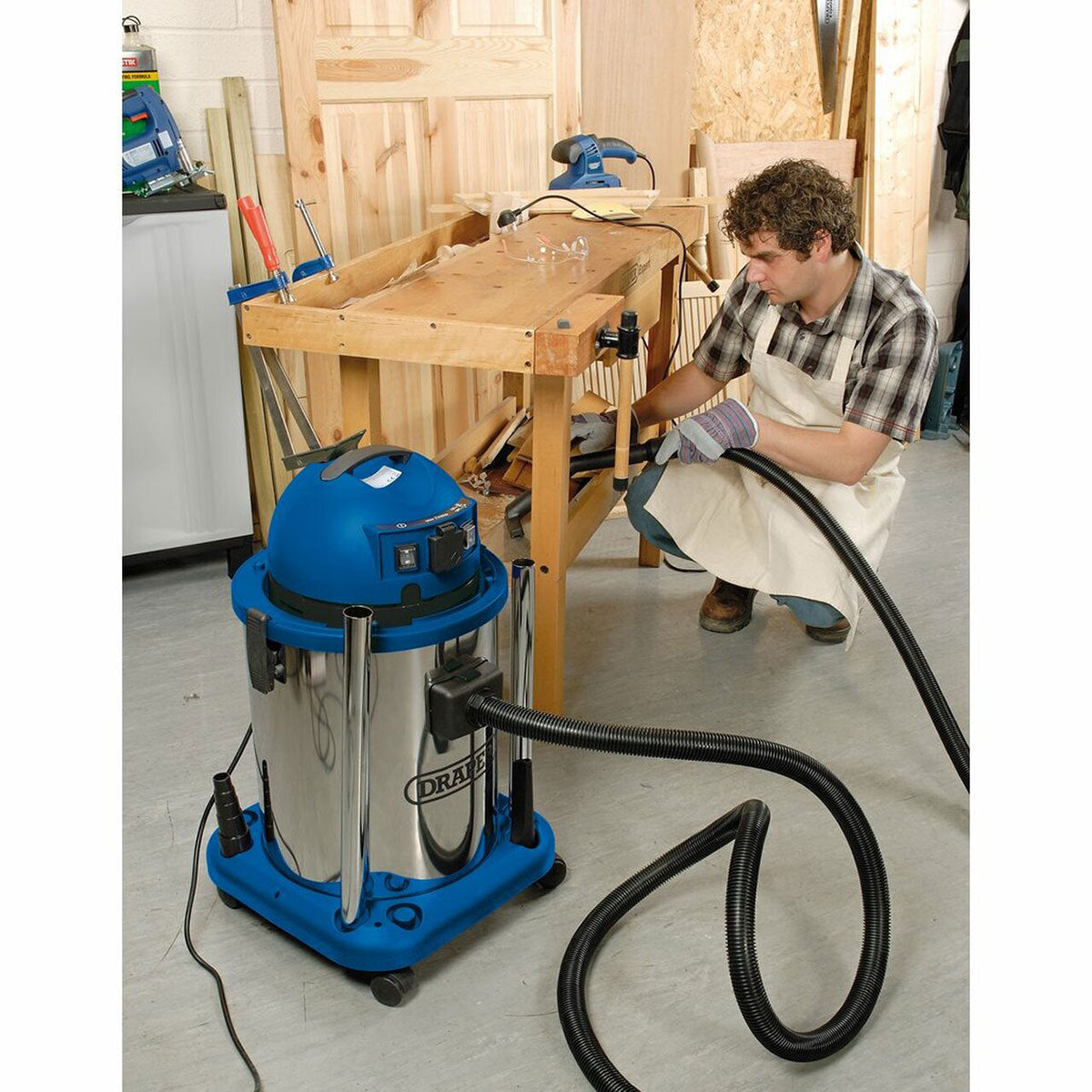 Wet Dry Vacuum Cleaner, 50 Litre with 5 Metre Hose