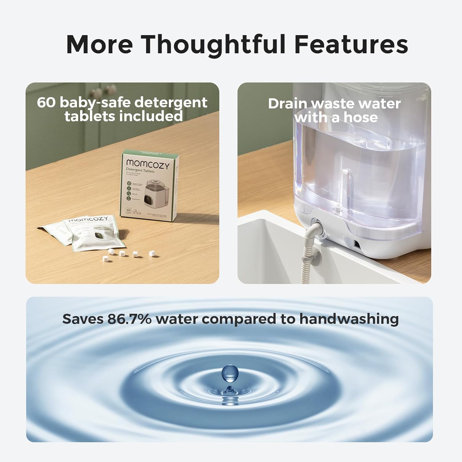 Momcozy KleanPal Pro Baby Bottle Washer, Sterilizer & Dryer - All-in-One Cleaning Machine for Bottles, Pump Parts & Baby Essentials