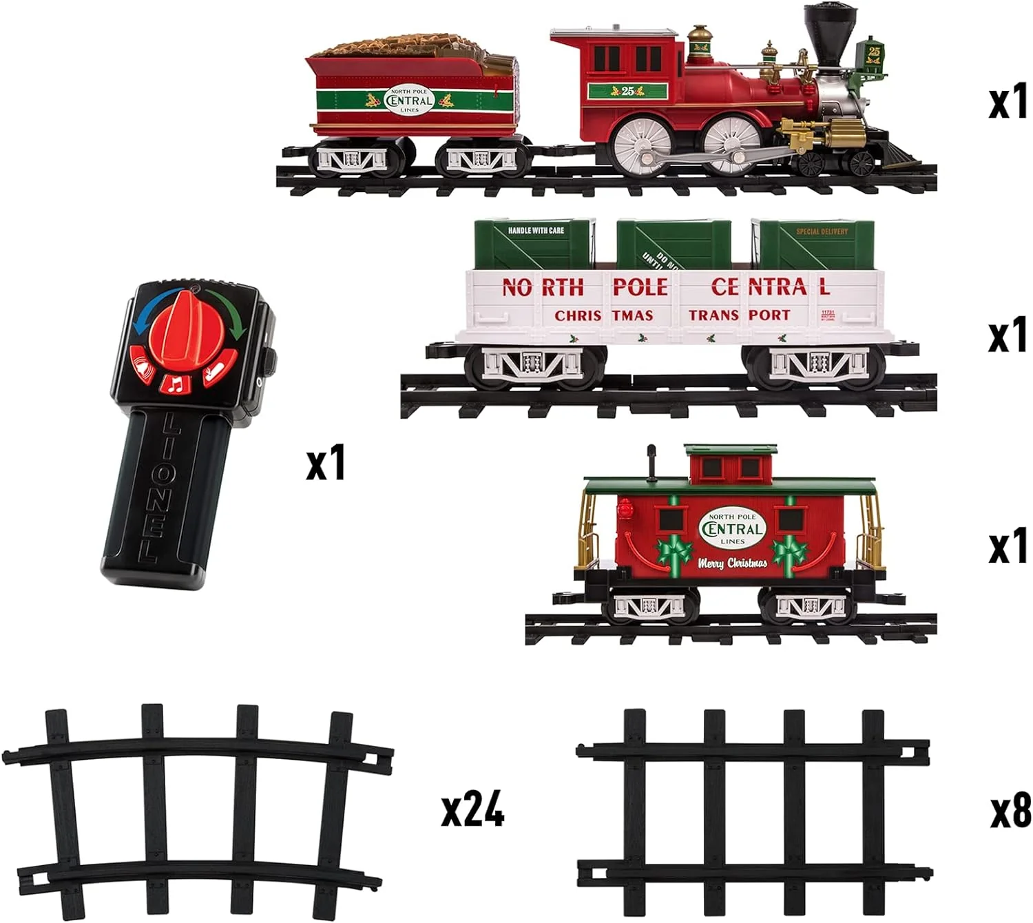 2025 Arctic Central Battery Powered Train Set with Remote Control + Inner Track Expansion Pack