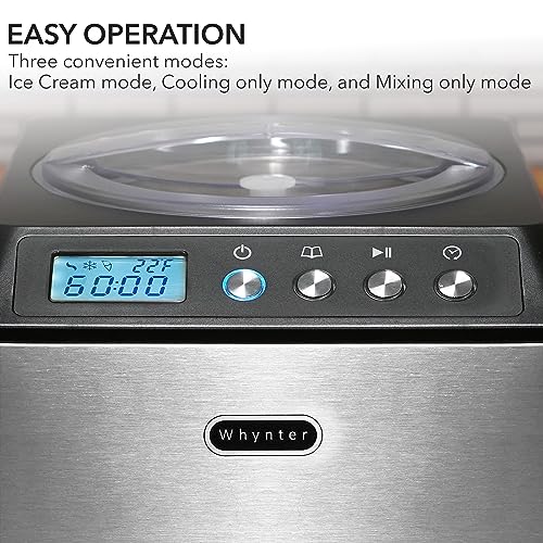 Whynter ICM-201SB Upright Automatic Ice Cream Maker with Built-in Compressor