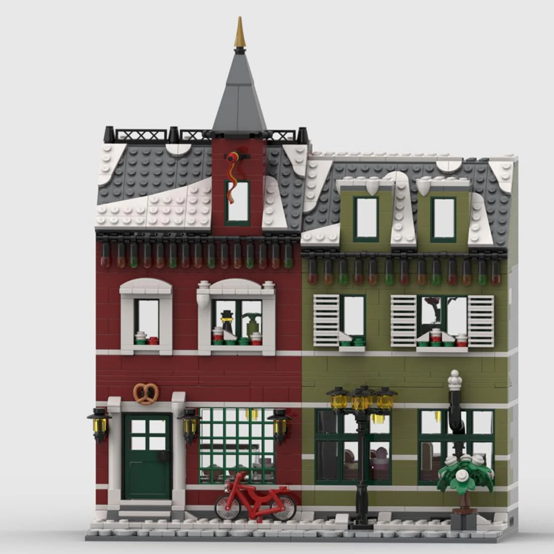 2025 Christmas Country Church Building Kit, MOC-147549 Winter Modular Building Blocks Christmas House Building Block Building Toy (1769 Pieces)