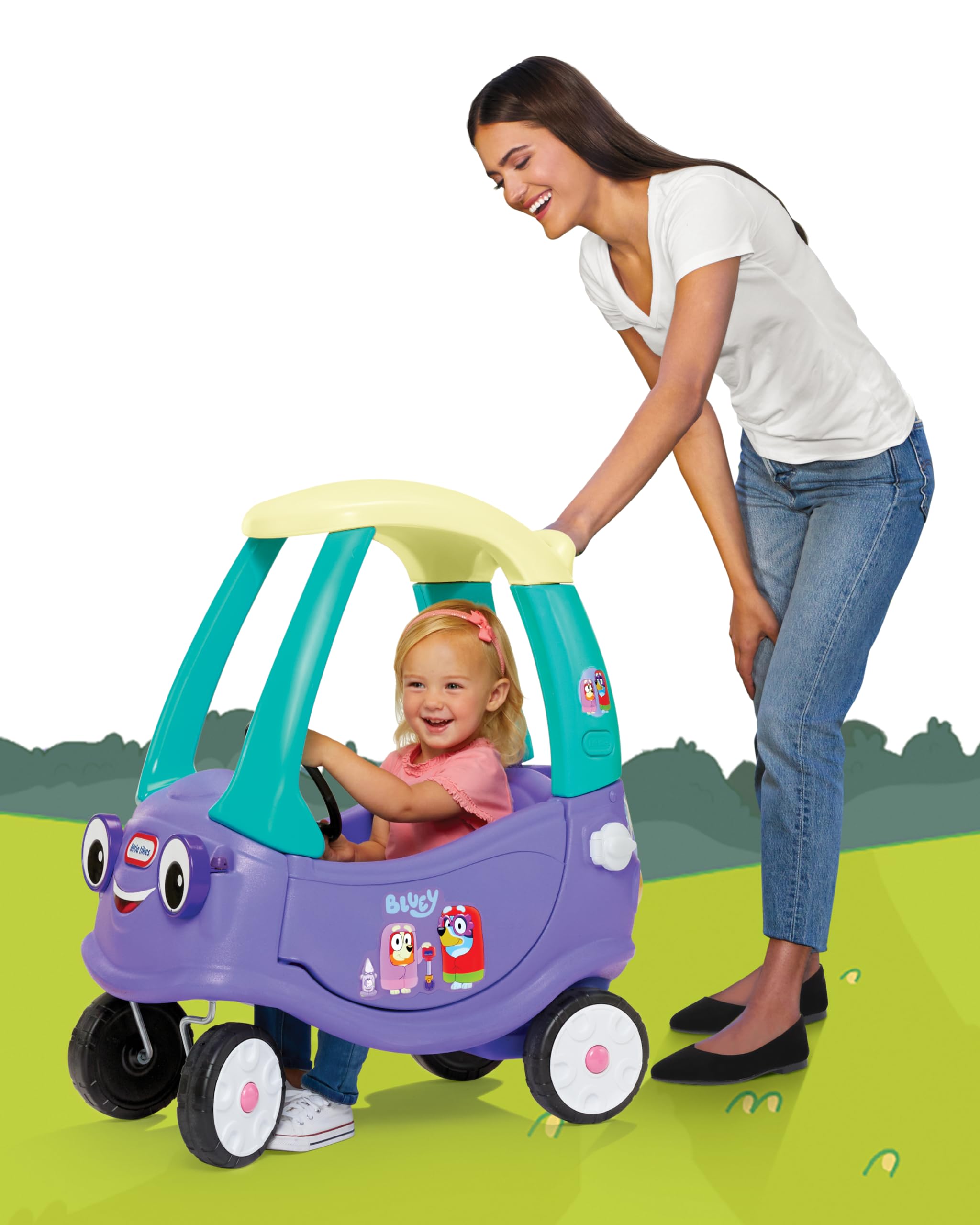Little Tikes Bluey Grannies Car Coupe with 2 Accessories