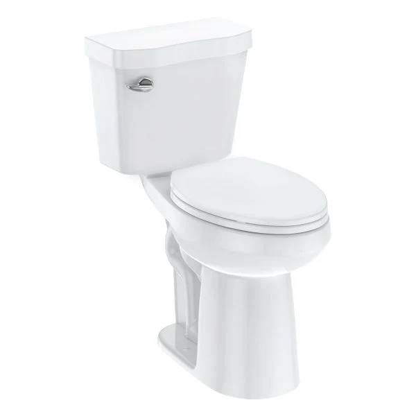 21Toilet, Elongated Toilets for Bathrooms, Two-Piece Toilet with Soft Close Seat, 1.28 Siphonic Flush Toilet with Universal Height ADA Cotton White