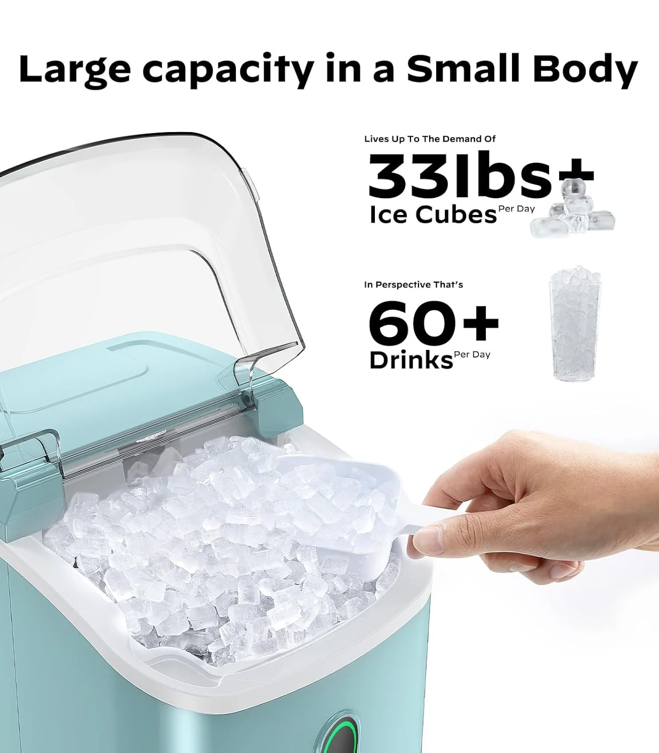 Ice Maker Countertop Silonn Chewable Pellet Ice Machine