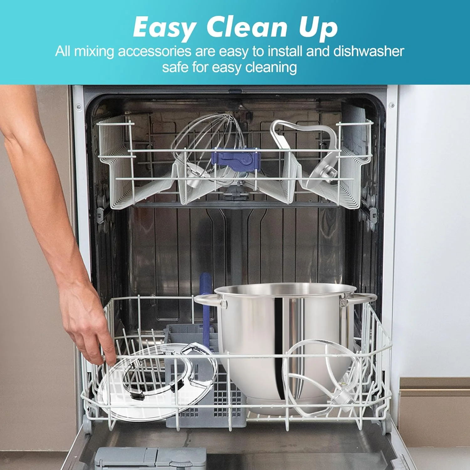 Aucma Stand Mixer,6.5-QT 660W 6-Speed Tilt-Head Food Mixer, Kitchen Electric Mixer with Dough Hook