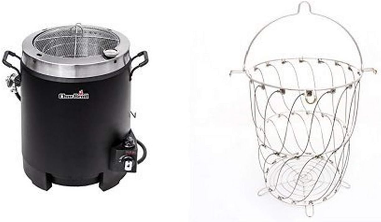 Oil-free turkey fryer with basket