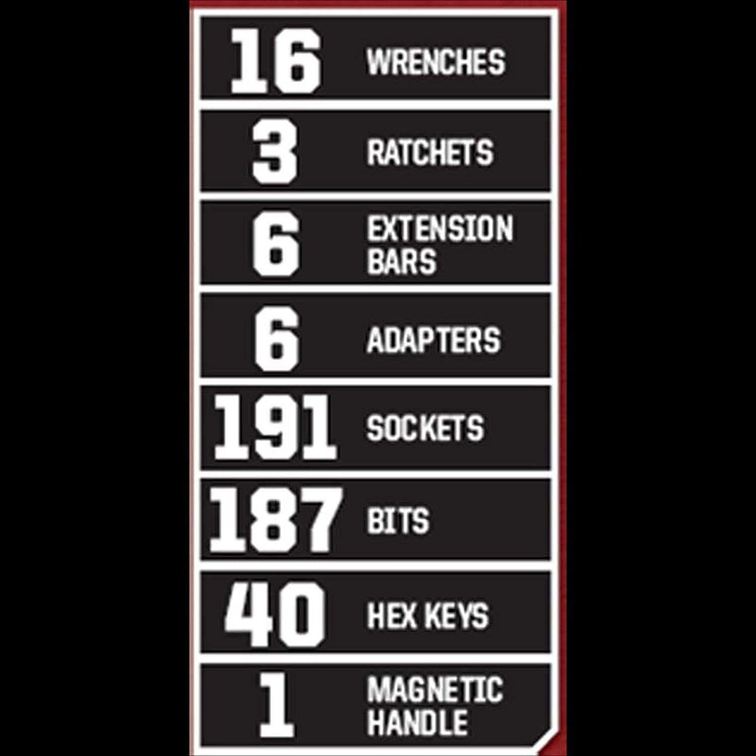 2025 450-Piece Mechanics Tool Set, Ratchet Socket Hand Wrench Toolset