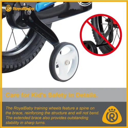 Royalbaby Kids Bike Freestyle BMX Bicycle with Training Wheels Kickstand