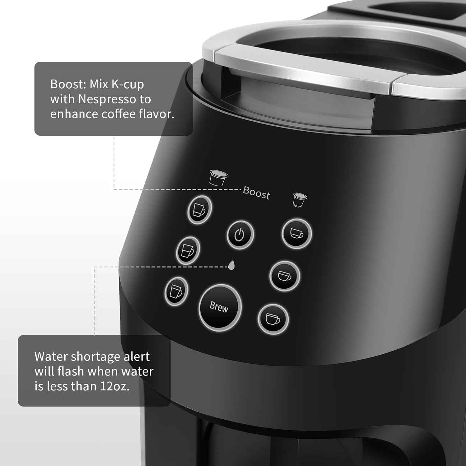 3-in-1 coffee machine, coffee and espresso machine combo for ground coffee
