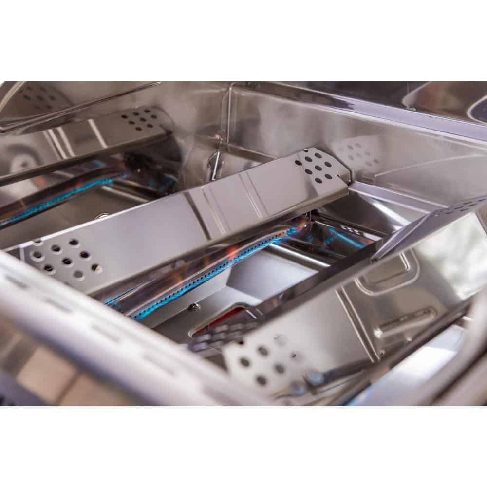 2-Burner Propane Gas Grill, Red – Stainless Steel, 28,000 BTUs, Compact Design