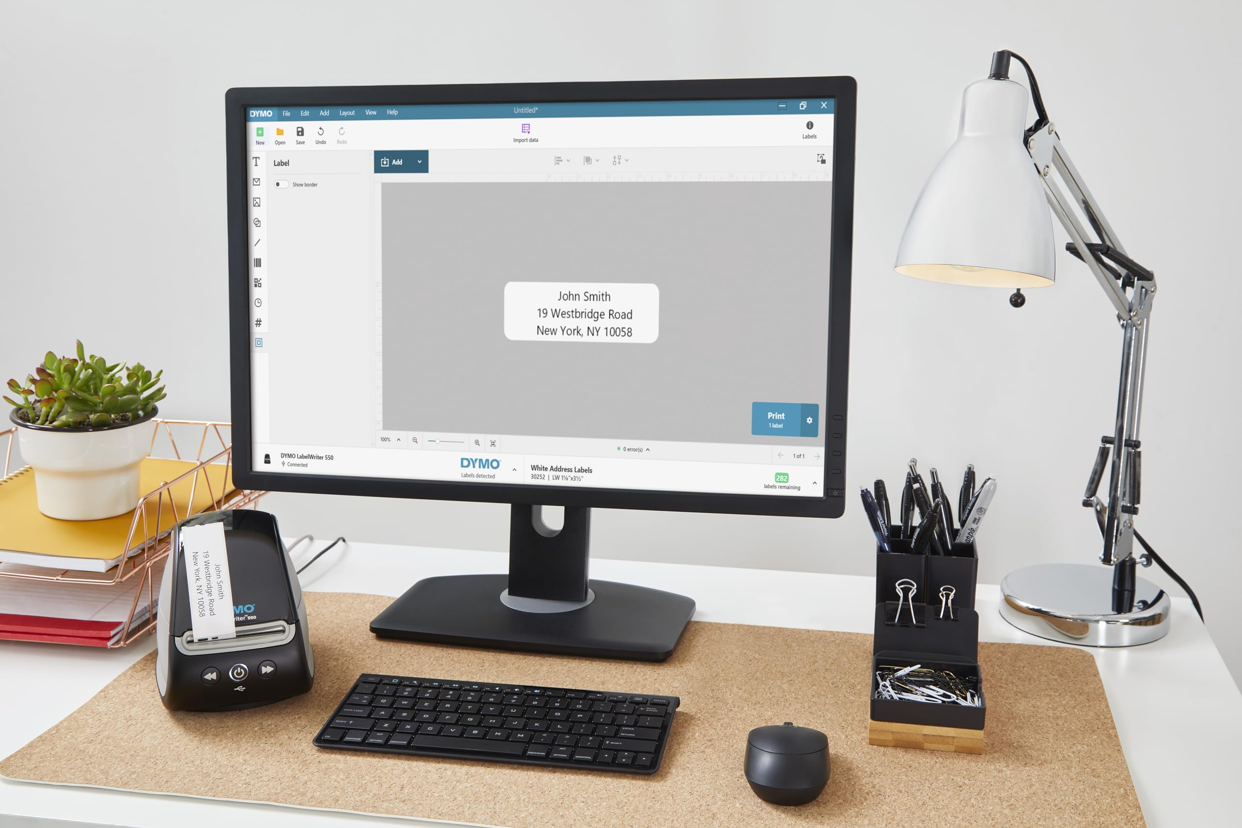 DYMO LabelWriter 550 Series Label Printer with Dymo-Branded Label