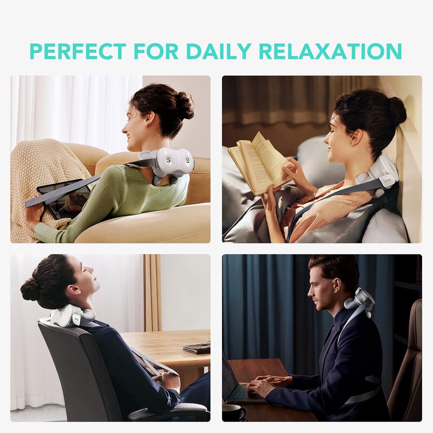 Neck Massager, H7 Shiatsu Neck and Shoulder Massager with Heat to Relieve Deep Tissue Pain, Electric Kneading Massager