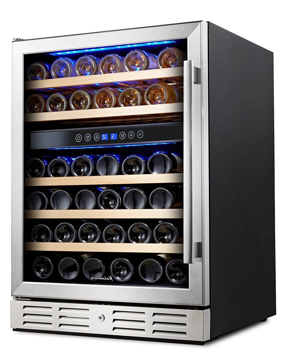 Wine Refrigerator 46 Bottle Dual Zone Built-in and Freestanding with