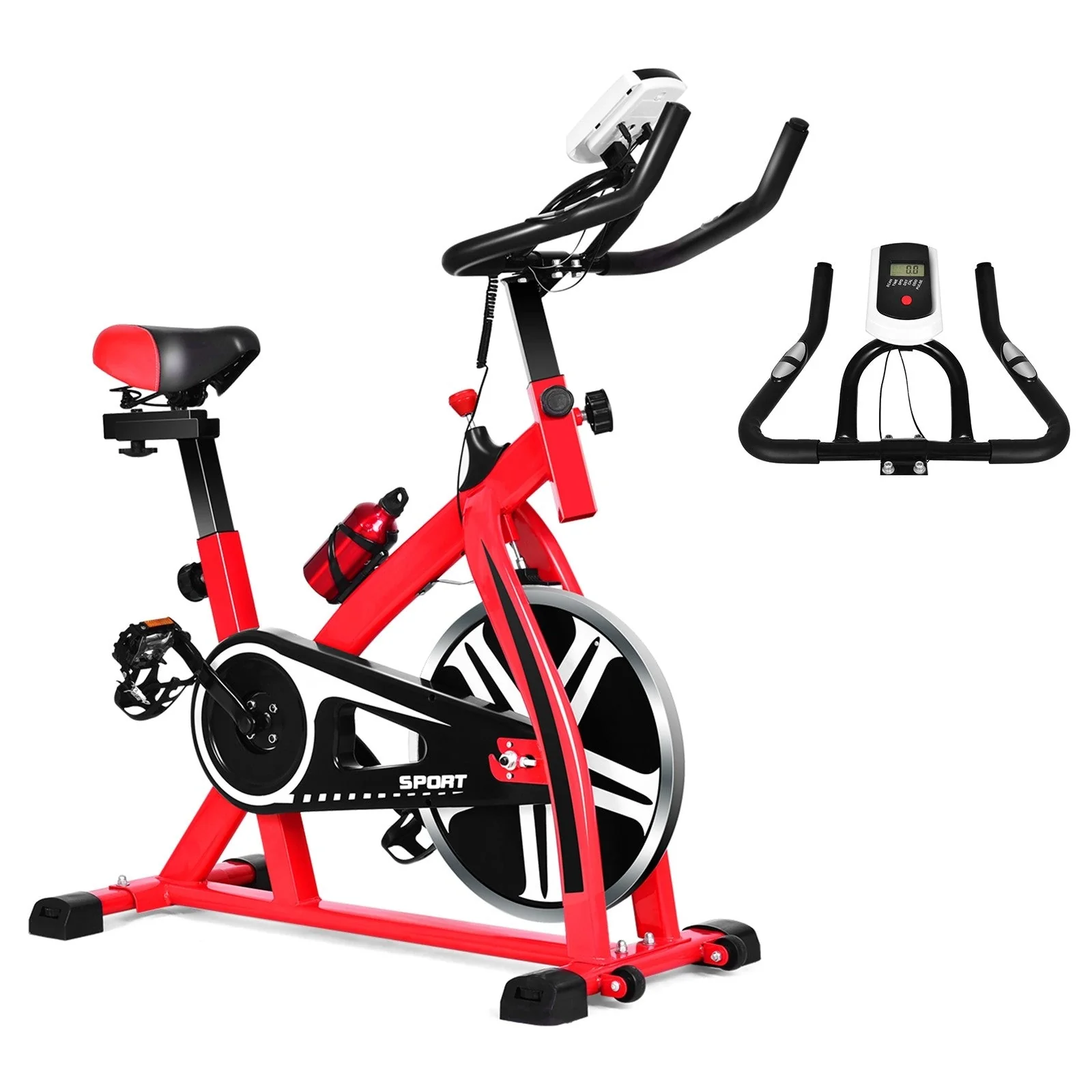 Indoor Cycling Bike, Stationary Bicycle Exercise Bike with Flywhee