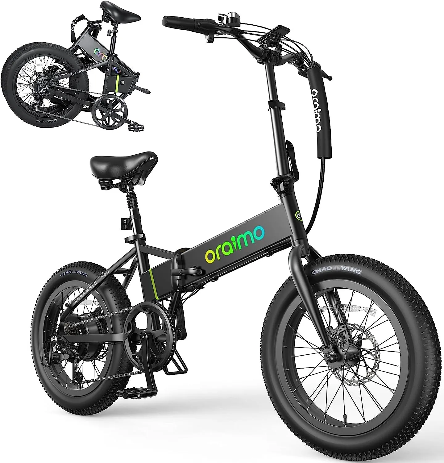 Oraimo 750W-1000W Electric Bike, Up to 45 Miles 557Wh Hidden Li-ion Battery, 7 Speed Gear